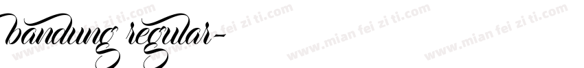 bandung regular字体转换